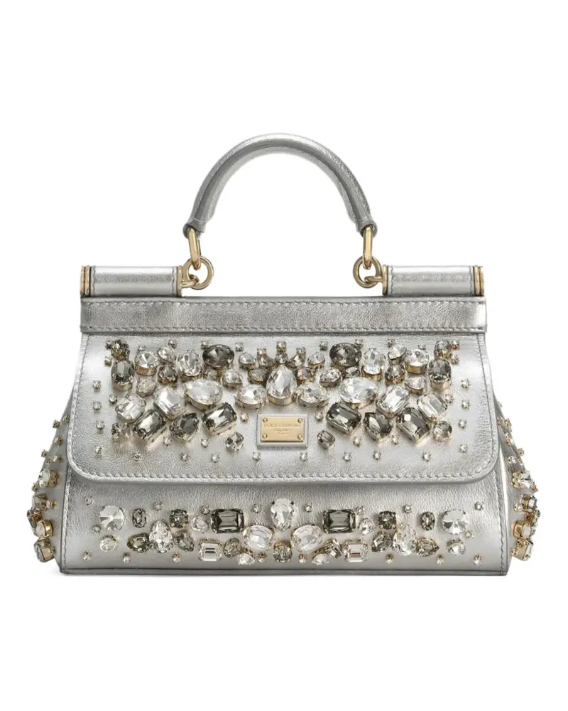 Dolce & Gabbana Kleine Sicily Handtasche - Silber Silber