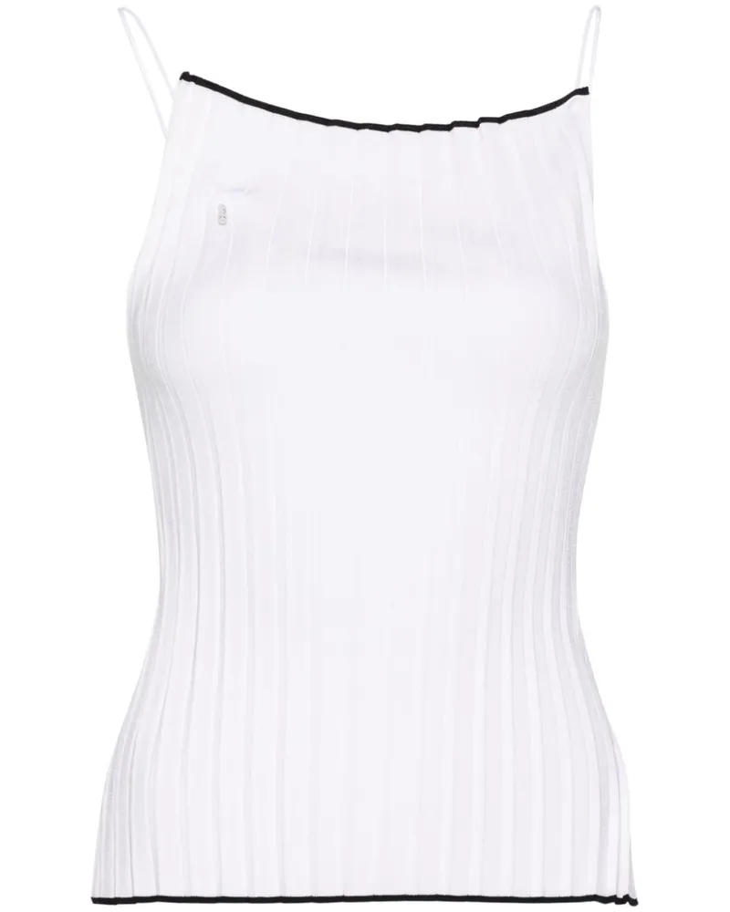Jacquemus plissé-effect top - Weiß Weiß