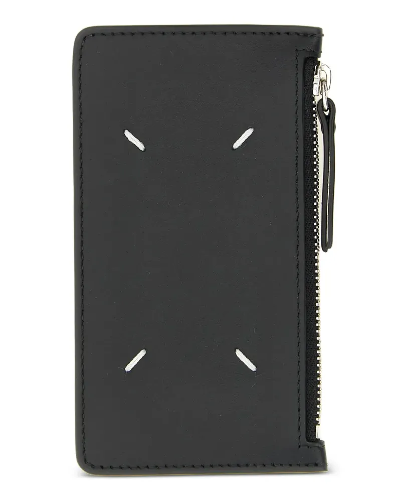 Maison Margiela Four Stitches leather card holder - Schwarz Schwarz