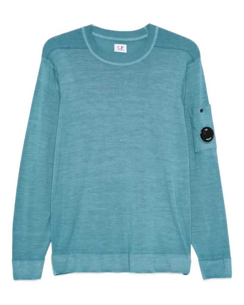 C.P. Company Rundhals-Pullover mit Linsentasche - Blau Blau