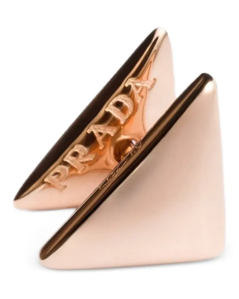 Prada Eternal Gold nano triangle mono earring Gold
