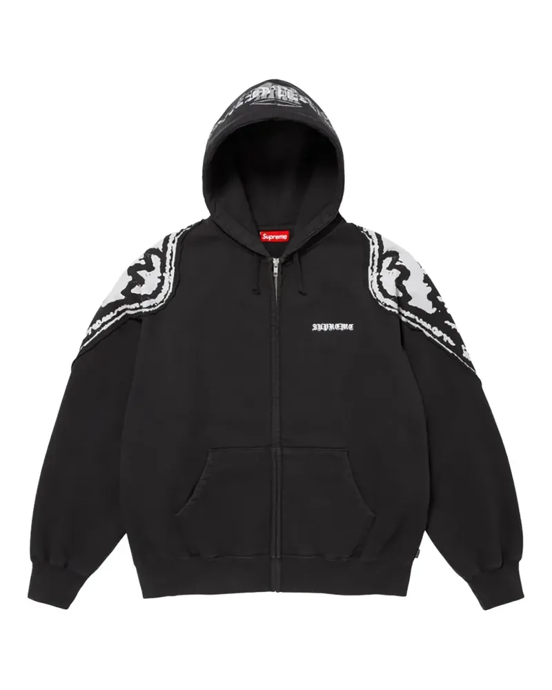 Supreme Being Wings zip-up hoodie - Schwarz Schwarz