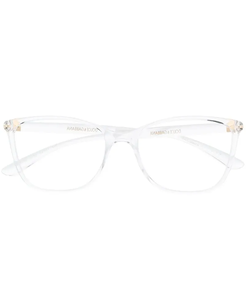 Dolce & Gabbana Brille mit eckigem Gestell - Weiß Weiß