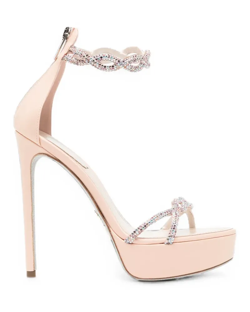 René Caovilla 130mm Braid Fondant sandals - Nude Nude