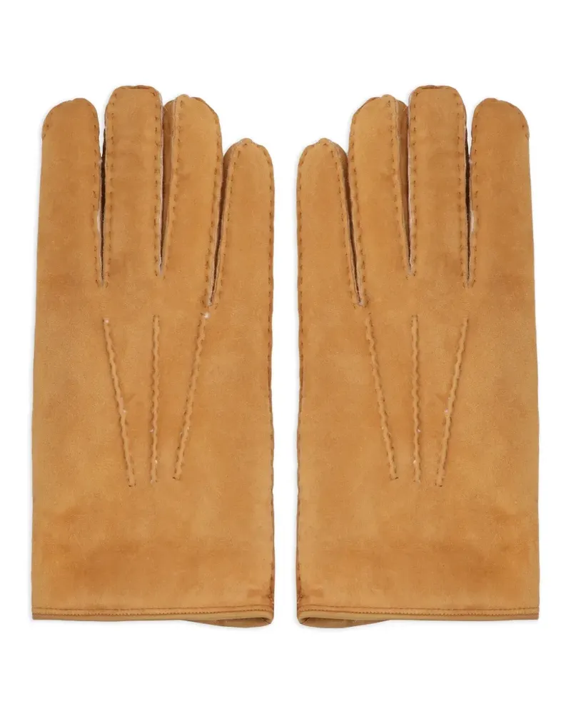 MOORER Hideko suede gloves - Braun Braun