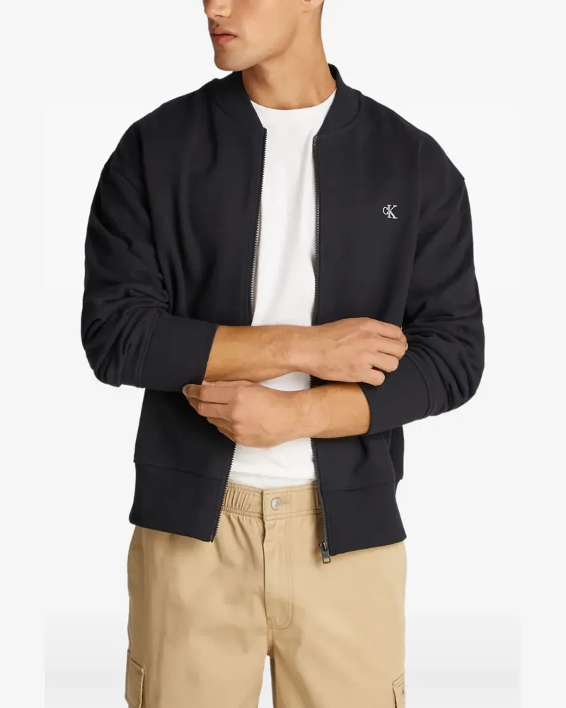 Calvin Klein Sweatshirt mit Reißverschluss - Schwarz Schwarz