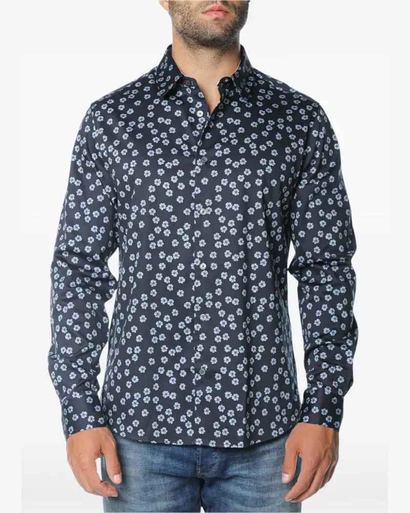 Ted Baker Davison Hemd mit Blumenprint - Blau Blau