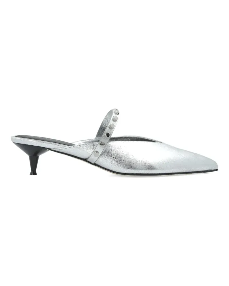 Alexander McQueen Pumps aus Leder - Silber Silber