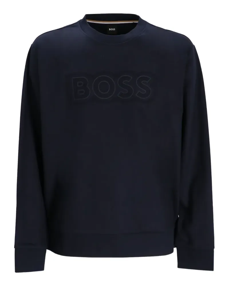 HUGO BOSS Sweatshirt mit Logo-Verzierung - Blau Blau