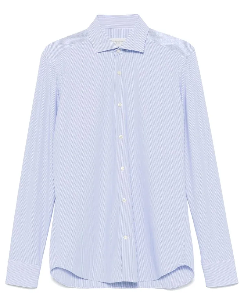 Tintoria Mattei Gestreiftes Hemd - Blau Blau