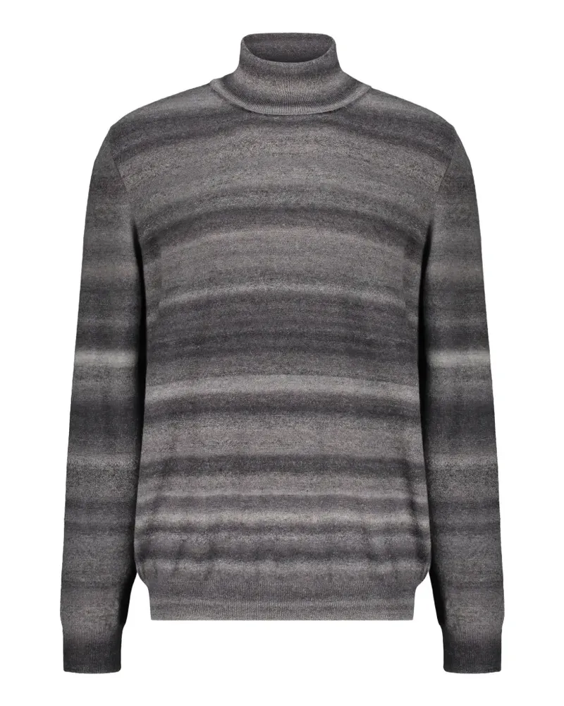 Fedeli Gestreifter Rollkragenpullover - Grau Grau