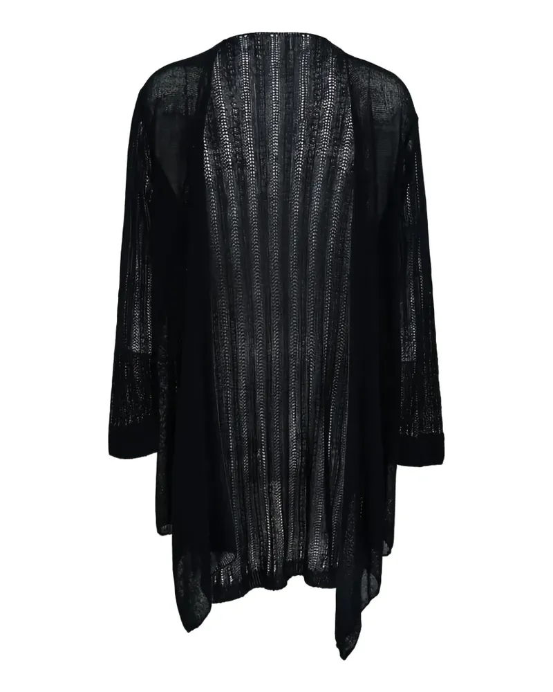 Yohji Yamamoto Schwarzer Cardigan Schwarz