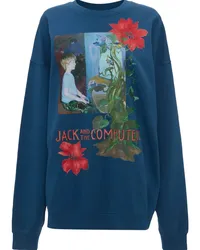 J.W.Anderson Sweatshirt aus Bio-Baumwolle mit Print Blau