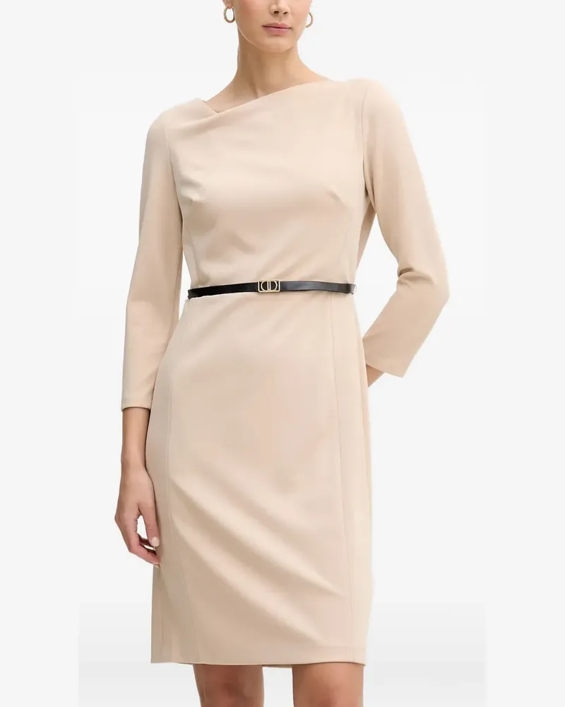 DKNY Midikleid mit Gürtel - Nude Nude