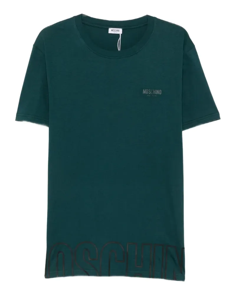 Moschino logo-print T-shirt - Grün Grün
