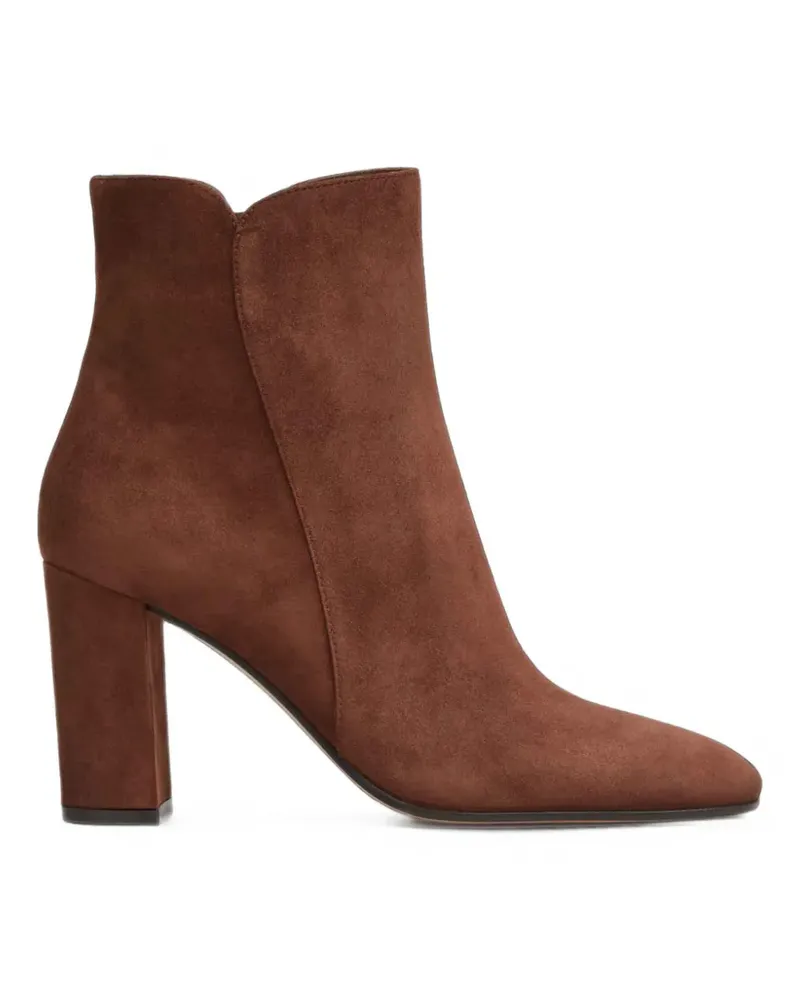 Gianvito Rossi suede block-heel ankle boots - Braun Braun
