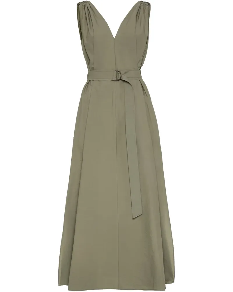 Brunello Cucinelli Kleid aus Baumwollgemisch - Grün Grün