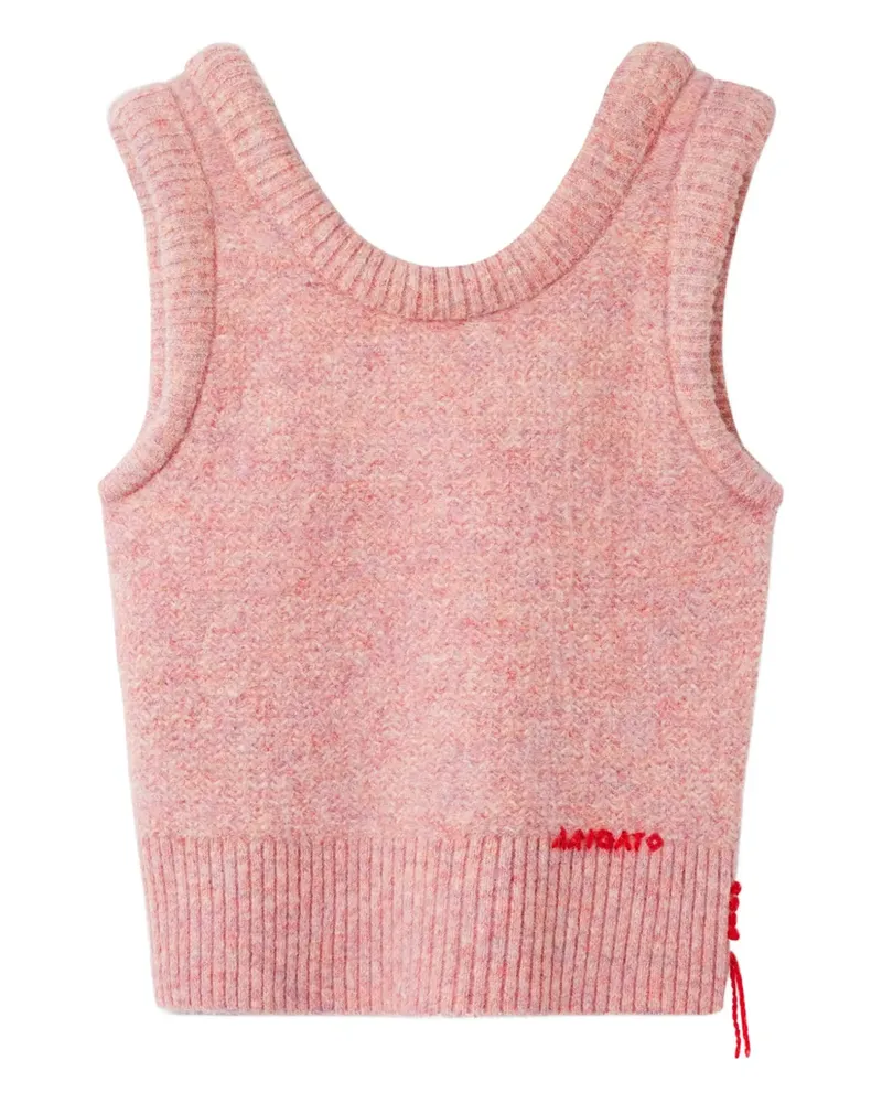 Axel Arigato Cropped-Top mit geripptem Saum - Rosa Rosa