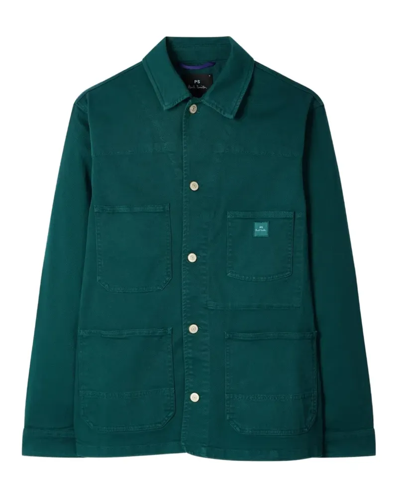 Paul Smith Hemdjacke mit Logo-Tasche - Grün Grün