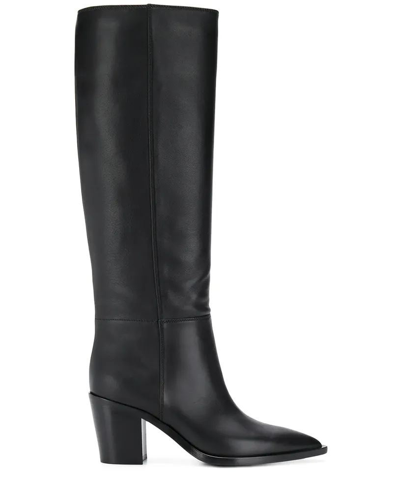 Gianvito Rossi Lange Stiefel - Schwarz Schwarz