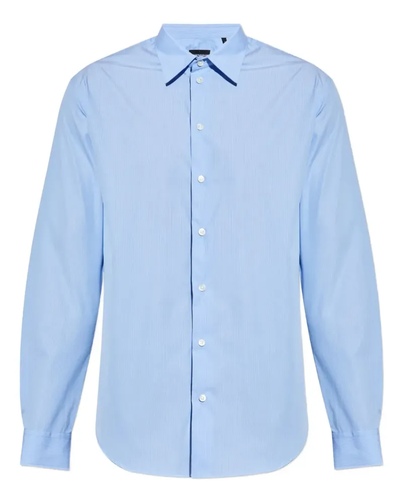 Emporio Armani Gestreiftes Hemd - Blau Blau