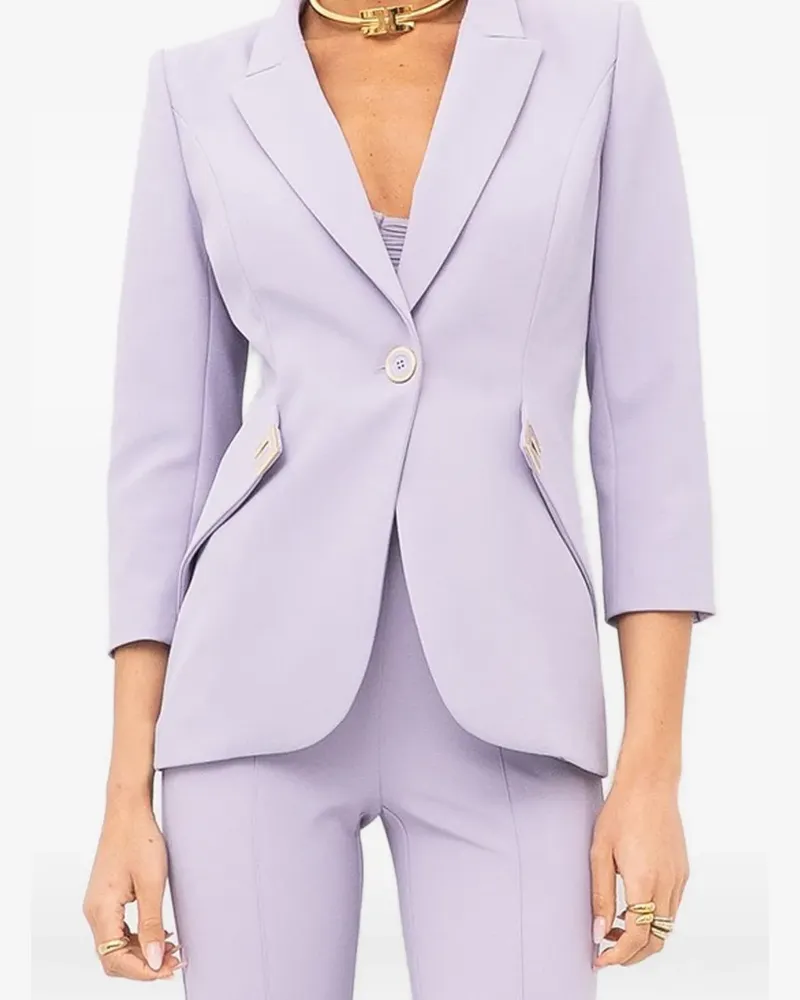 Elisabetta Franchi Blazer mit Knopfdetail - Violett Violett