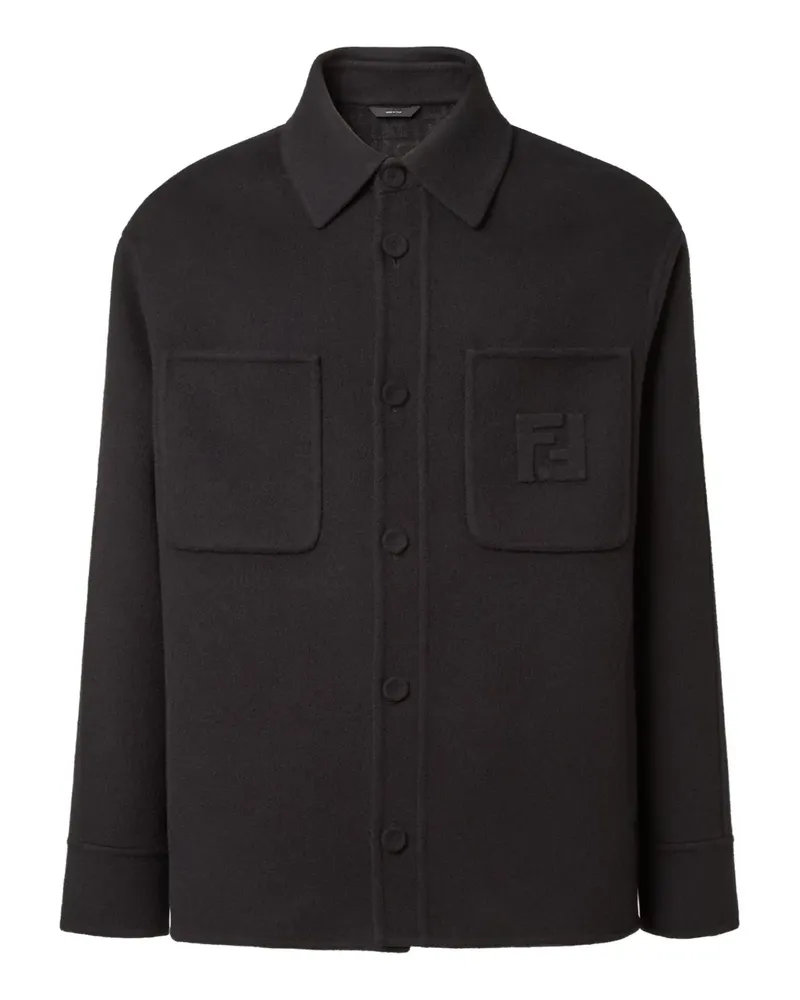 Fendi Hemdjacke mit aufgesetzter Tasche - Schwarz Schwarz