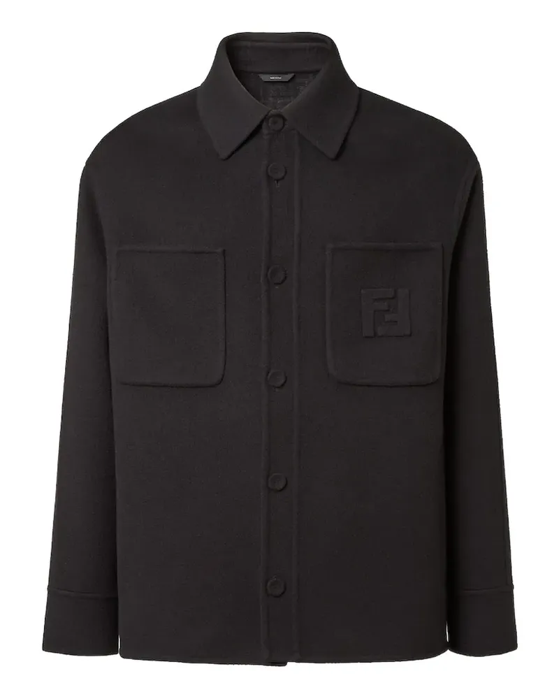 Fendi Hemdjacke mit aufgesetzter Tasche - Schwarz Schwarz