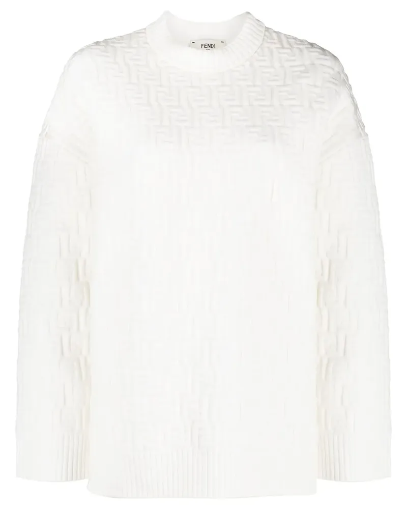 Fendi Pullover mit Muster - Weiß Weiß