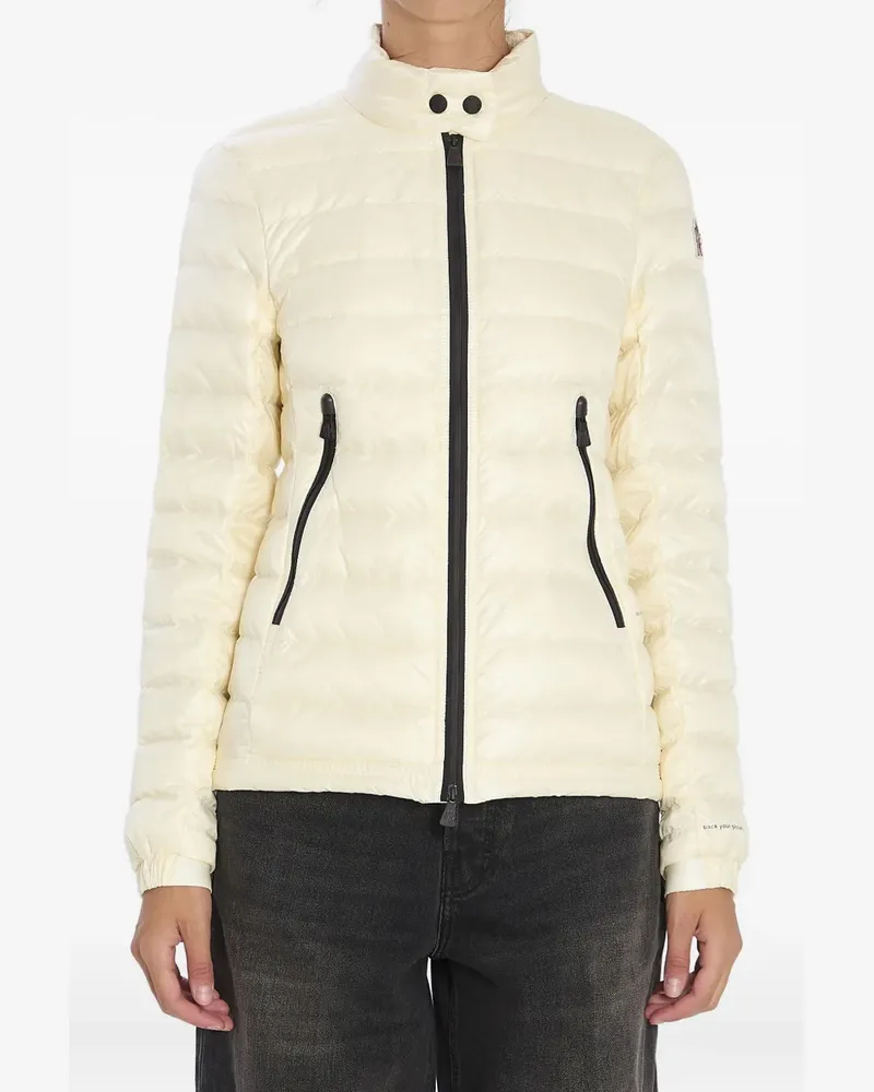 Moncler quilted snap-buttoned collar coat - Weiß Weiß