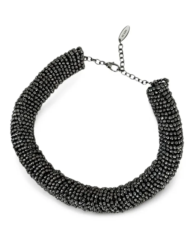 Brunello Cucinelli Monili beaded-design necklace - Silber Silber