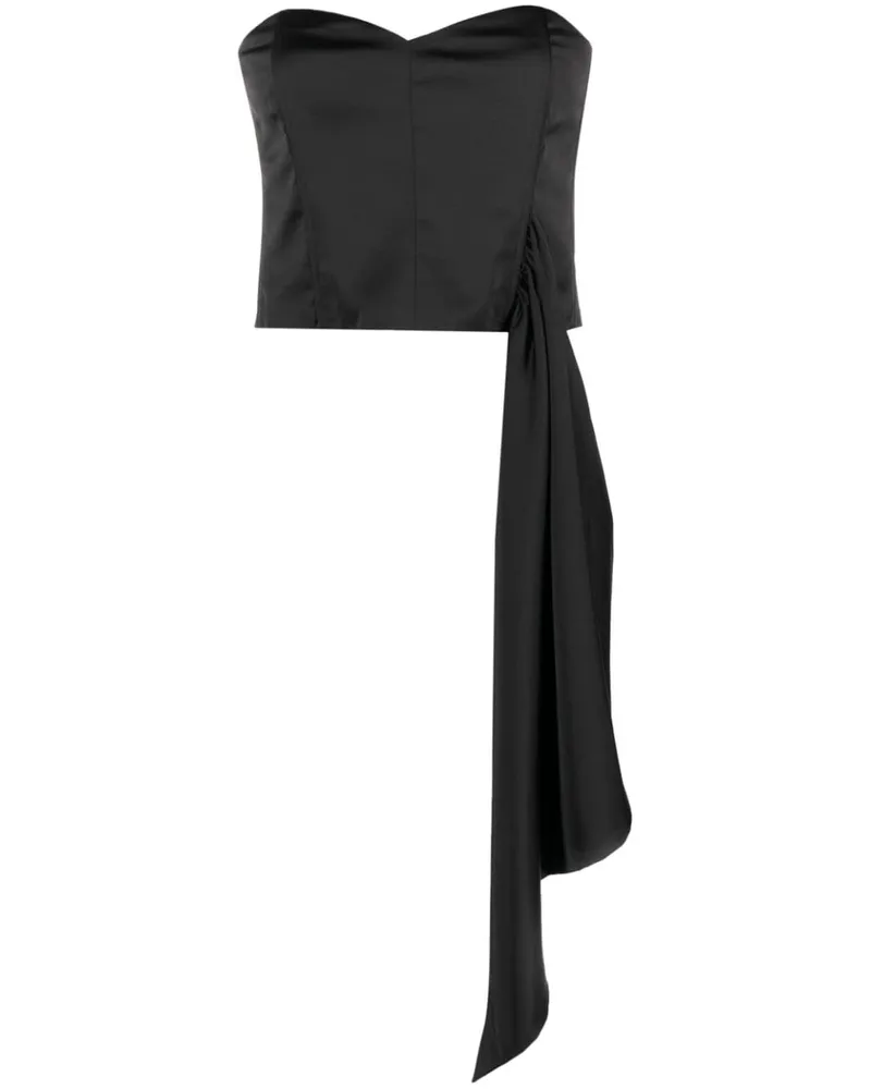 Gestuz Drapiertes Cropped-Top - Schwarz Schwarz