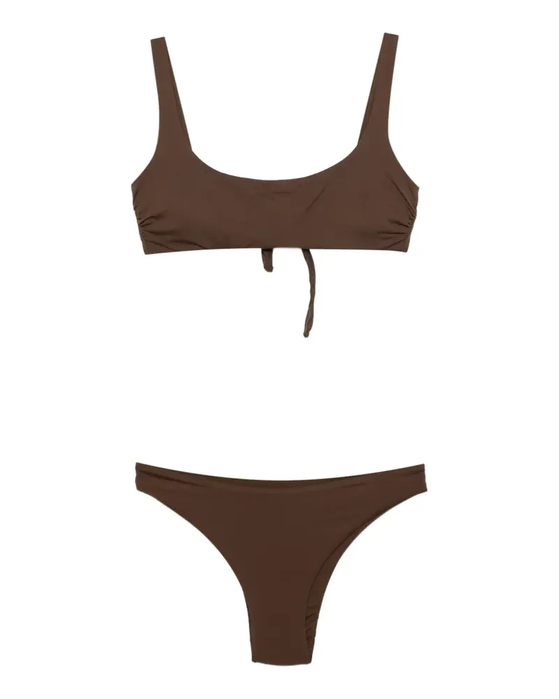 FISICO-Cristina Ferrari logo-patch bikini - Braun Braun