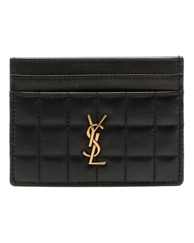 Saint Laurent Kartenetui mit Logo-Schild - Schwarz Schwarz