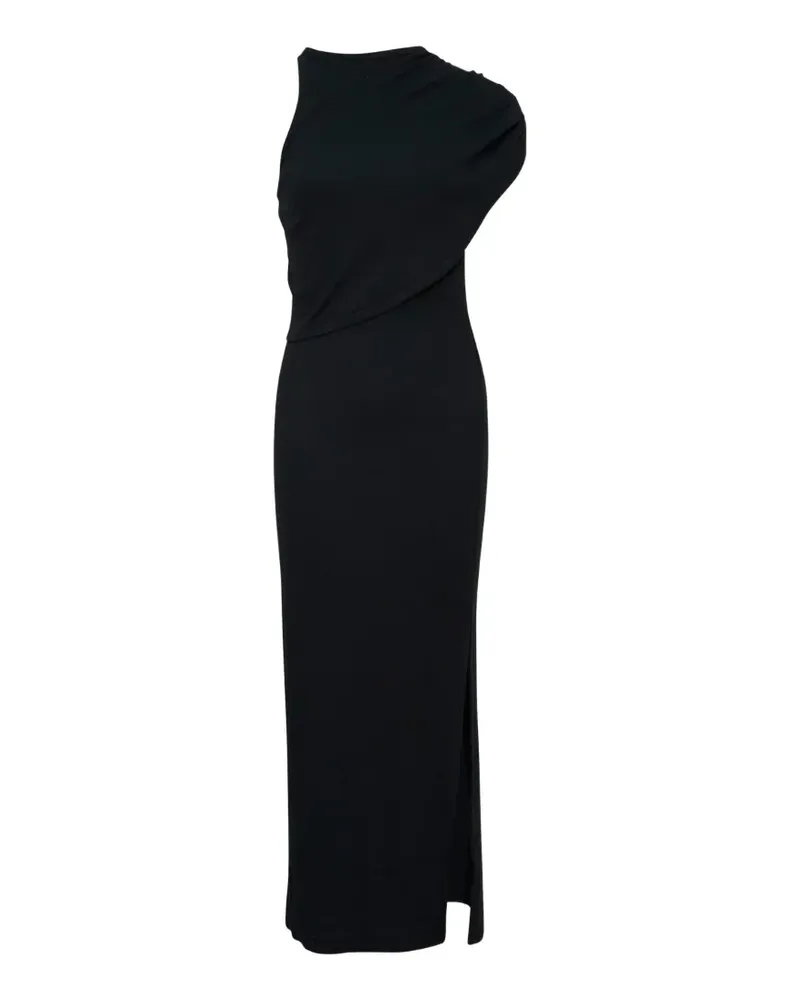 Courrèges 90 ribbed twist-detail maxi dress - Schwarz Schwarz