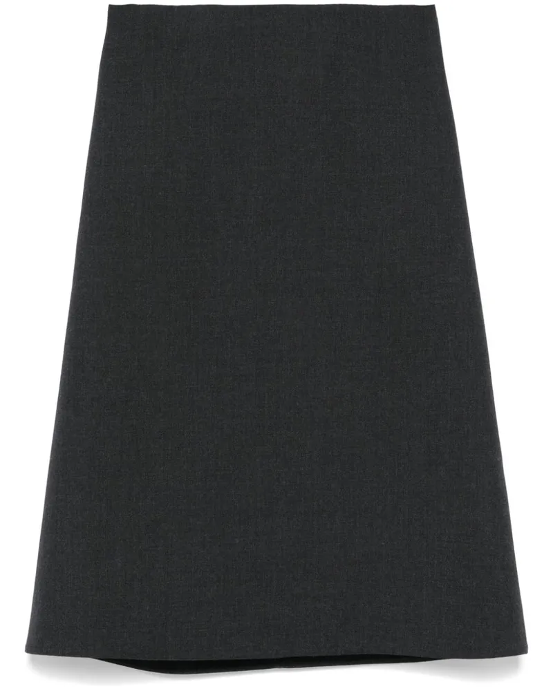 Jil Sander Midirock in A-Linie - Grau Grau