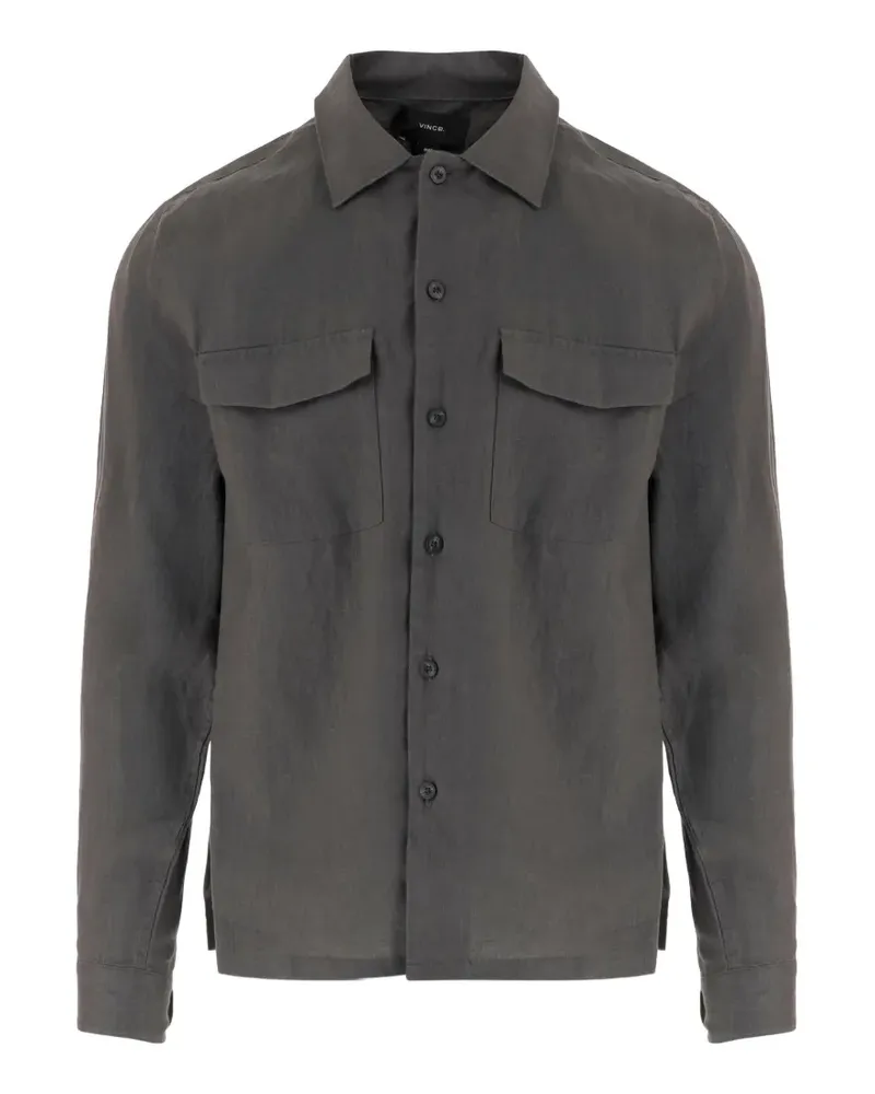 Vince linen pocket shirt - Grau Grau