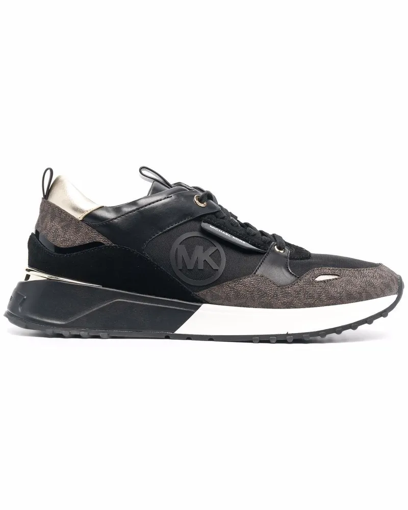 Michael Kors Sneakers mit Monogramm-Print - Schwarz Schwarz