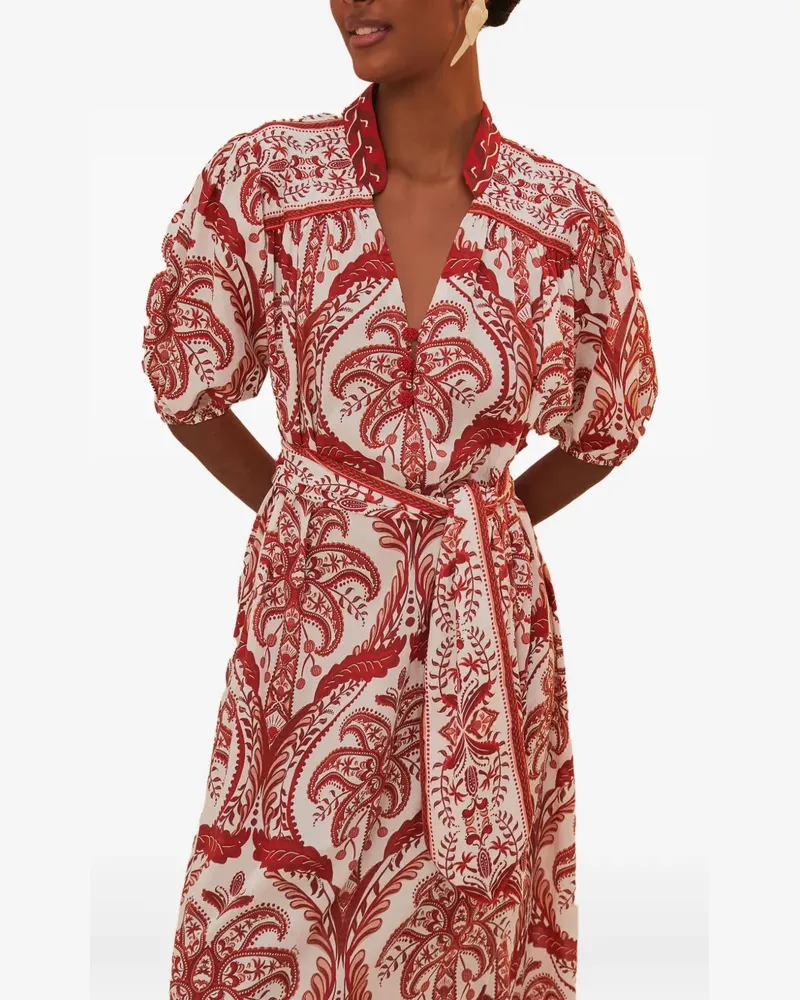 FARM Rio Kleid mit Paisley-Print - Weiß Weiß
