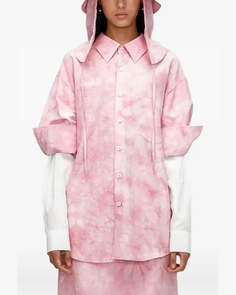 UMBER POSTPAST Hemd mit Batikmuster - Rosa Rosa