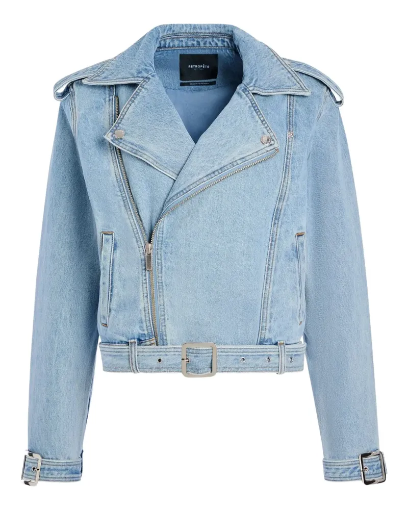 Retrofête Klassische Jeansjacke - Blau Blau