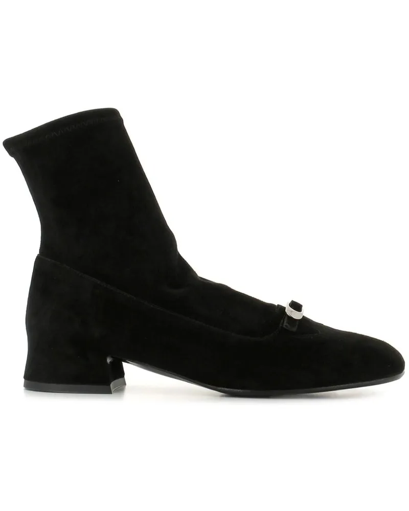 Roberto del Carlo Knöchelhohe Wildlederstiefel - Schwarz Schwarz