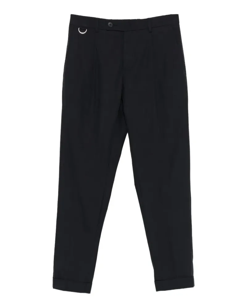Low Brand pleated D-ring trousers - Schwarz Schwarz