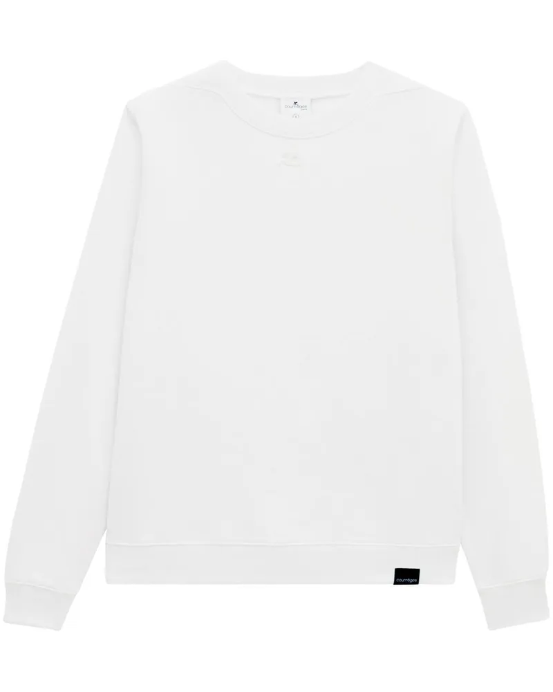Courrèges Sweatshirt mit Logo-Stickerei - Weiß Weiß