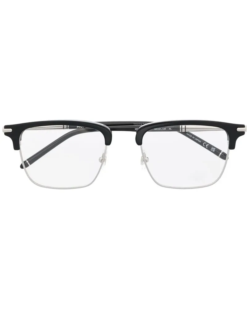Montblanc Brille mit eckigem Gestell - Schwarz Schwarz