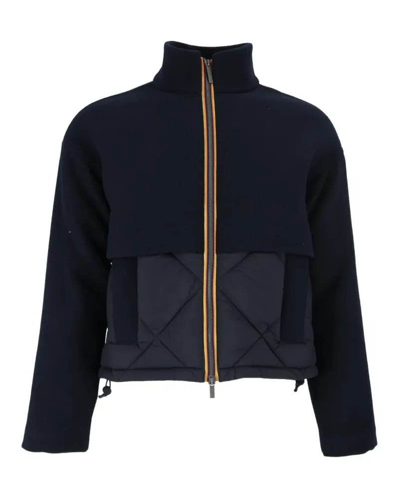 K-Way Mandie panelled quilted jacket - Blau Blau