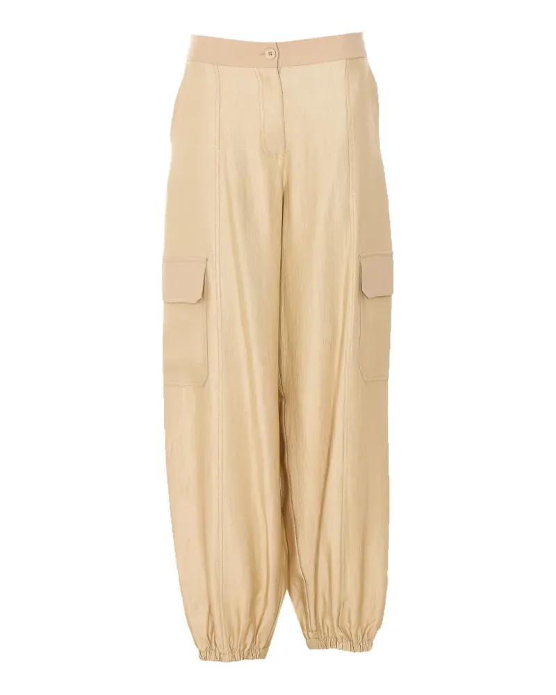 Twin-Set cuffed cargo trousers - Nude Nude