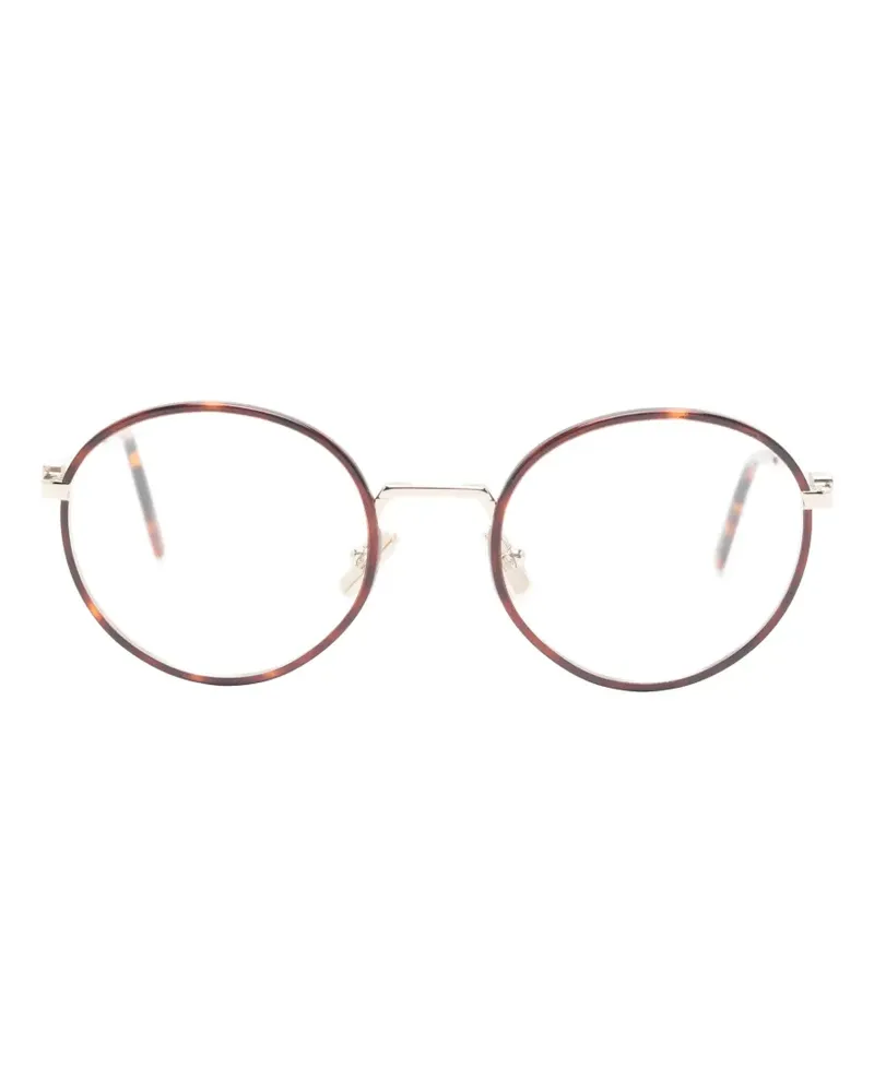 Miu Miu tortoiseshell-effect round-frame glasses - Braun Braun