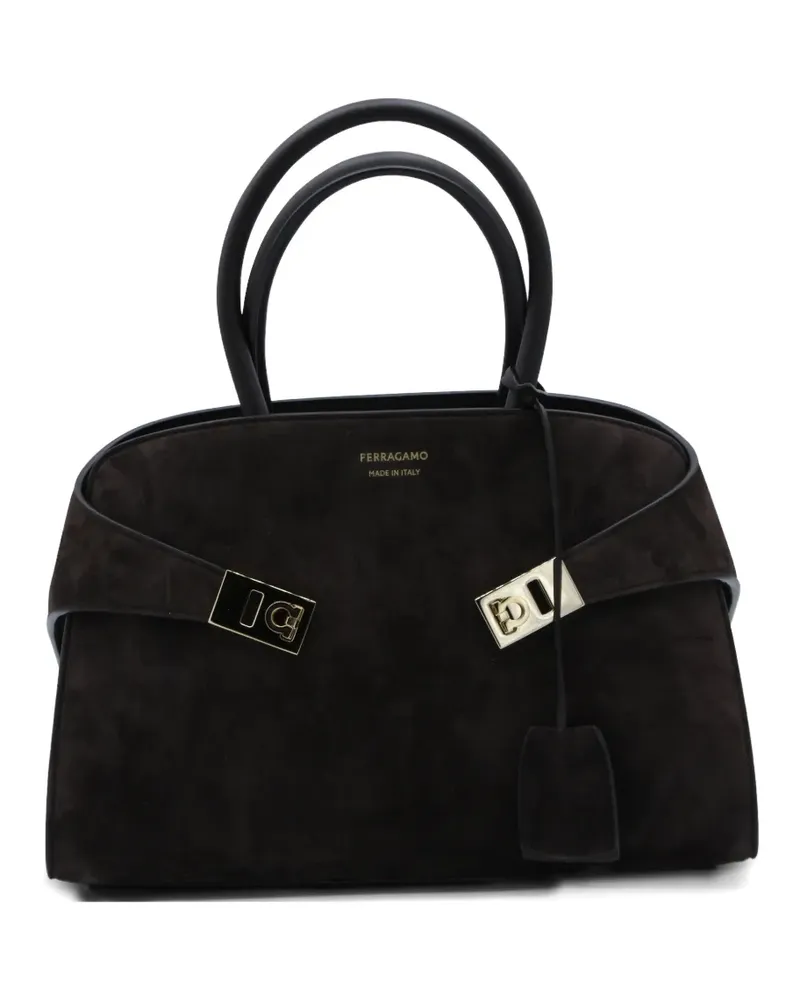 Ferragamo Hud leather tote bag - Braun Braun