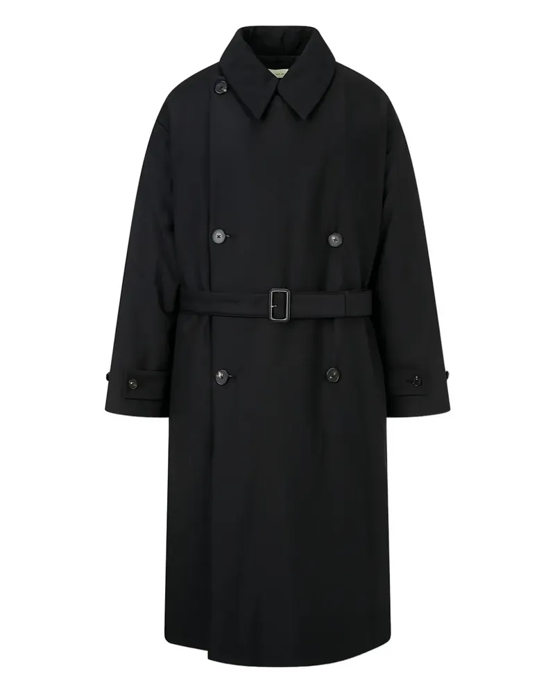 ManOnTheBoon padded double trench coat - Schwarz Schwarz